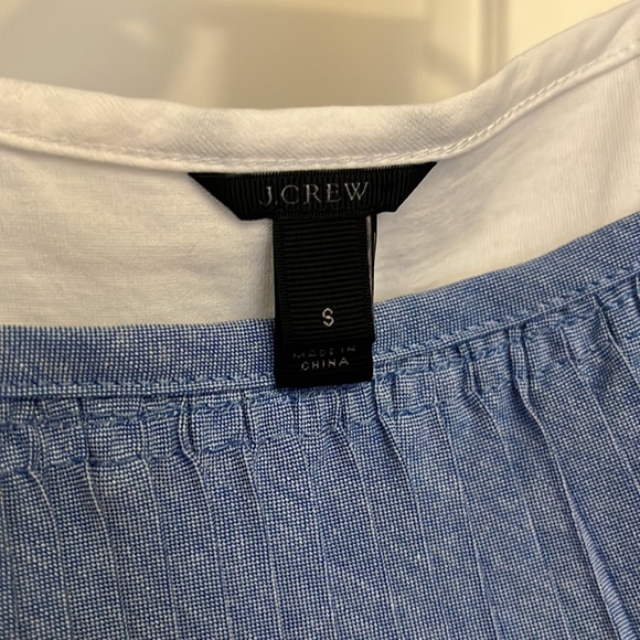 JCREW - Blue Ruffle Top Size Small - Picture 3 of 3